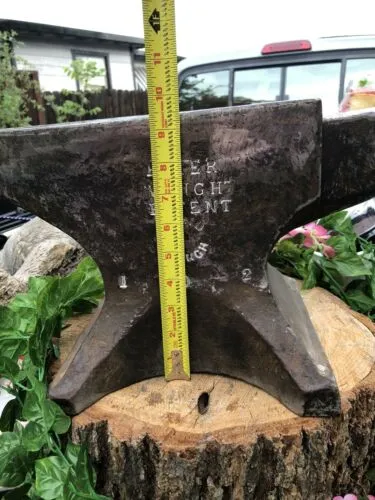 Antique Large 102 Peter Wright English Hundredweight Anvil 112 Pounds Rare