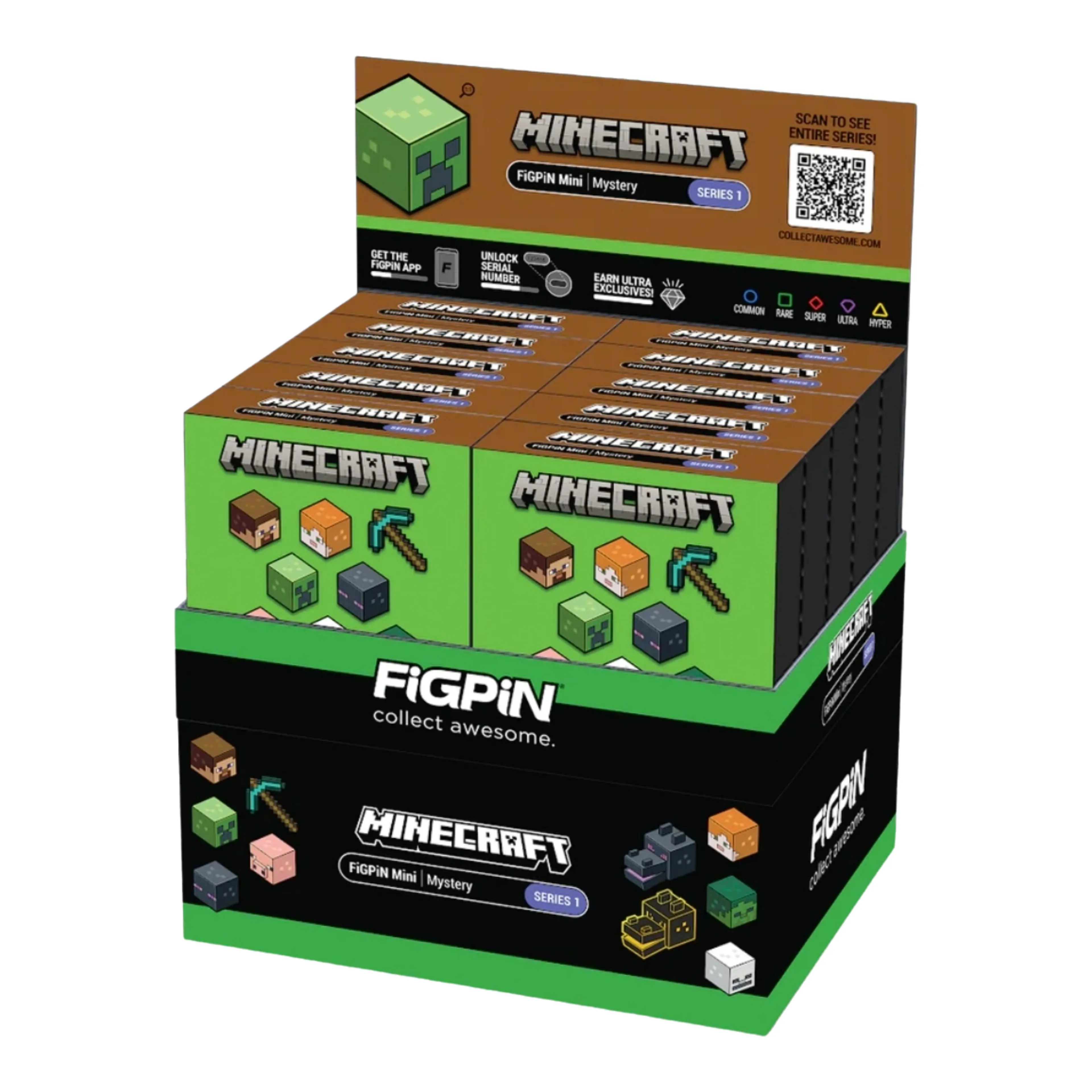 Figpin Minecraft Mystery Mini Series 1 - PDQ 10-pack