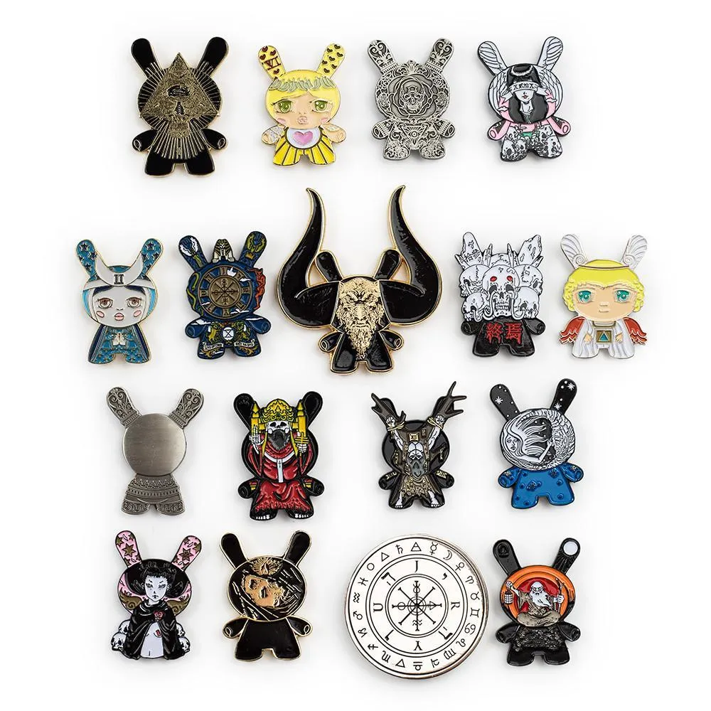 Kidrobot Arcane Divination Dunny Enamel Pin Series Case