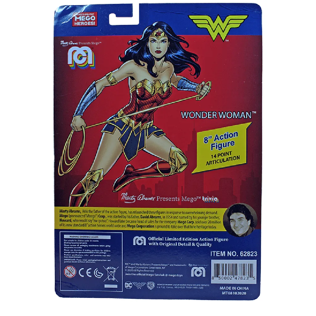 Limited Edition Mego Wonder Woman 8 Inch Action Figure, DC Comics