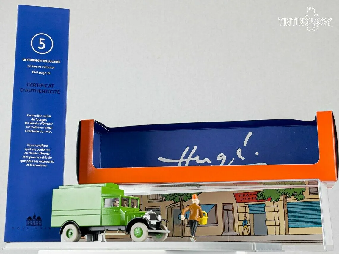 MOULINSART TINTIN CAR # 5 Green Van - Ottokar's Sceptre Herge model car 1/43