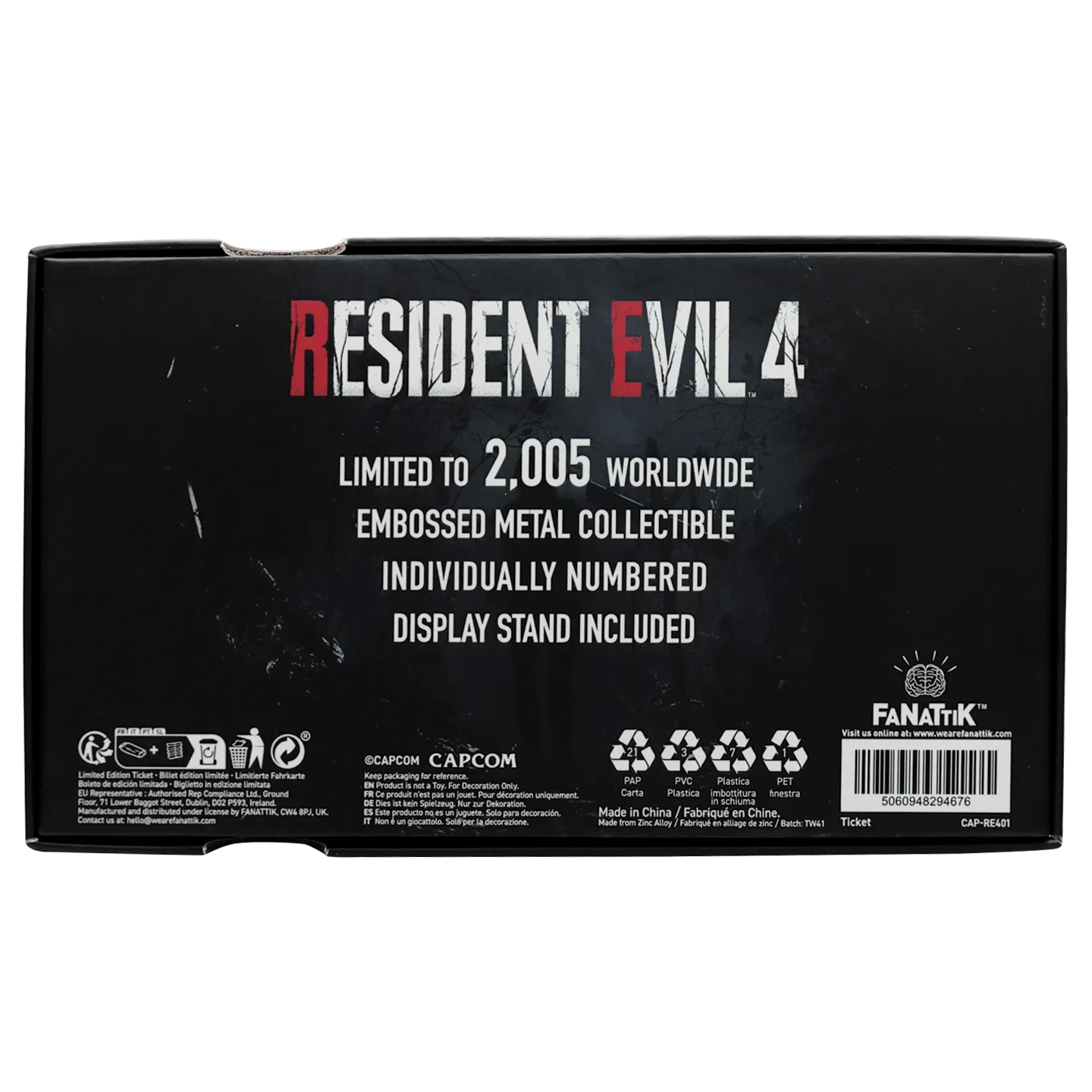 Resident Evil 4 Metal Exclusive Upgrade Ticket