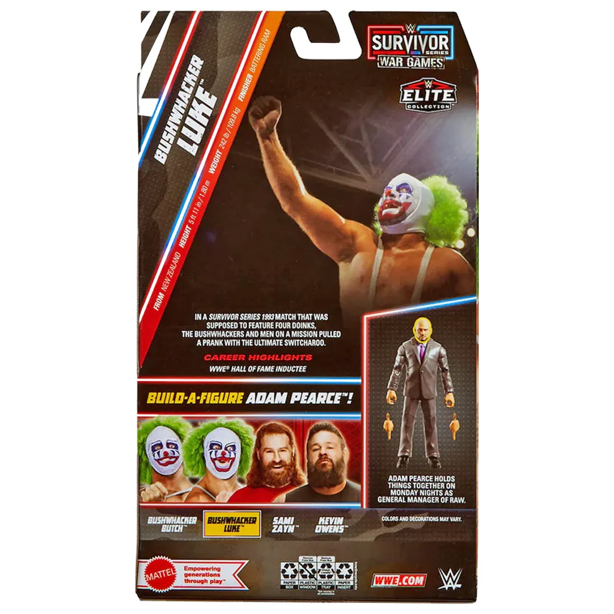 WWE Elite Survivor Series War Games Bushwhacker Luke 15cm Figure