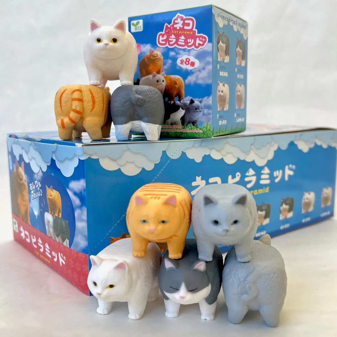 X 70763 CAT PYRAMID FIGURINES BLIND BOX-DISCONTINUED